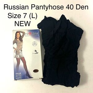 Soft Comfy Pantyhose Size 7 Russia L-USA 40 Den Tights